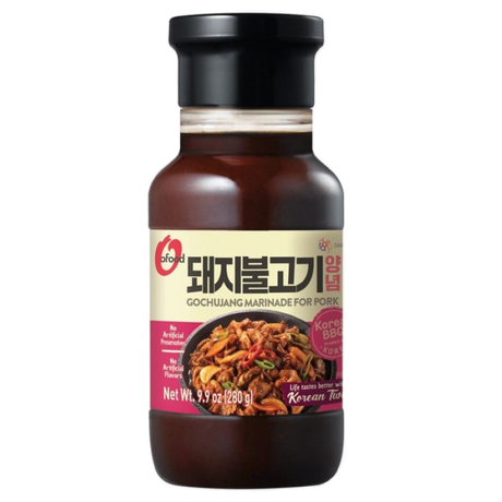 Korean BBQ Gochujang Marinade For Pork O'FOOD, 280 g in a plastic bottle