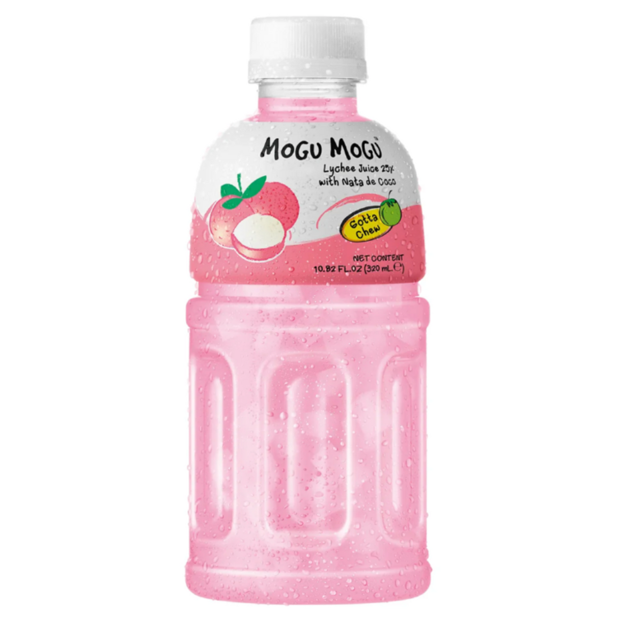 Ličių skonio gaivusis gėrimas su kokosų žele MOGU MOGU, 320 ml