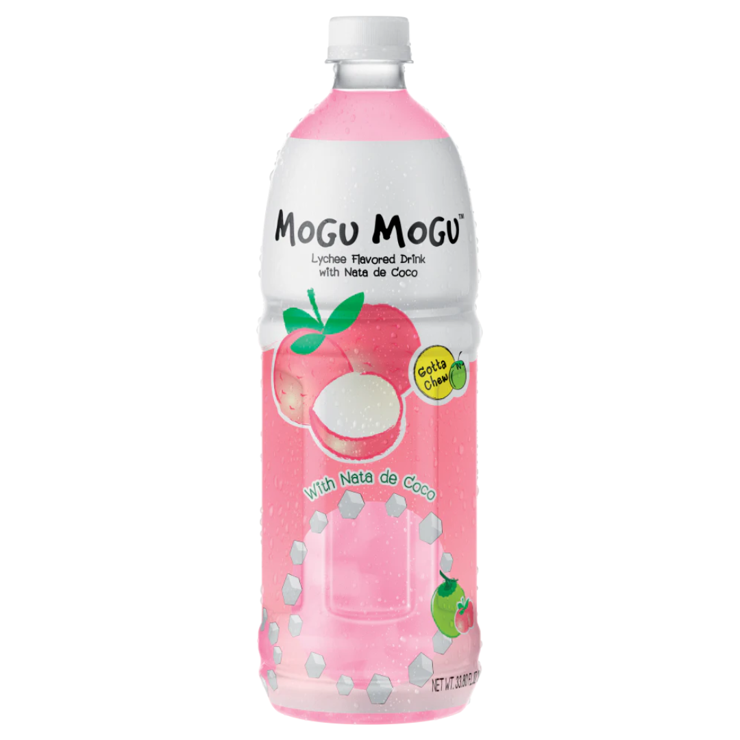 Ličių skonio gaivusis gėrimas su kokosų žele MOGU MOGU, 1000 ml