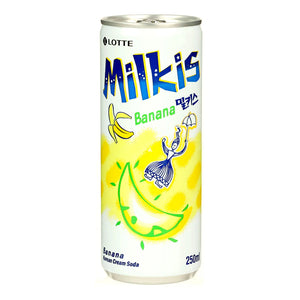 MILKIS Soft Drink Banana Flavour LOTTE, 250 ml