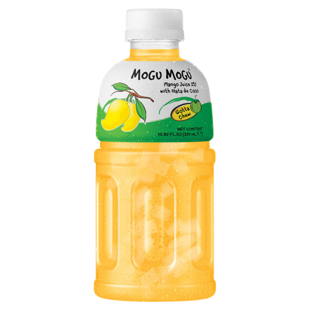 Mangų skonio gaivusis gėrimas su nata de coco MOGU MOGU, 320 ml