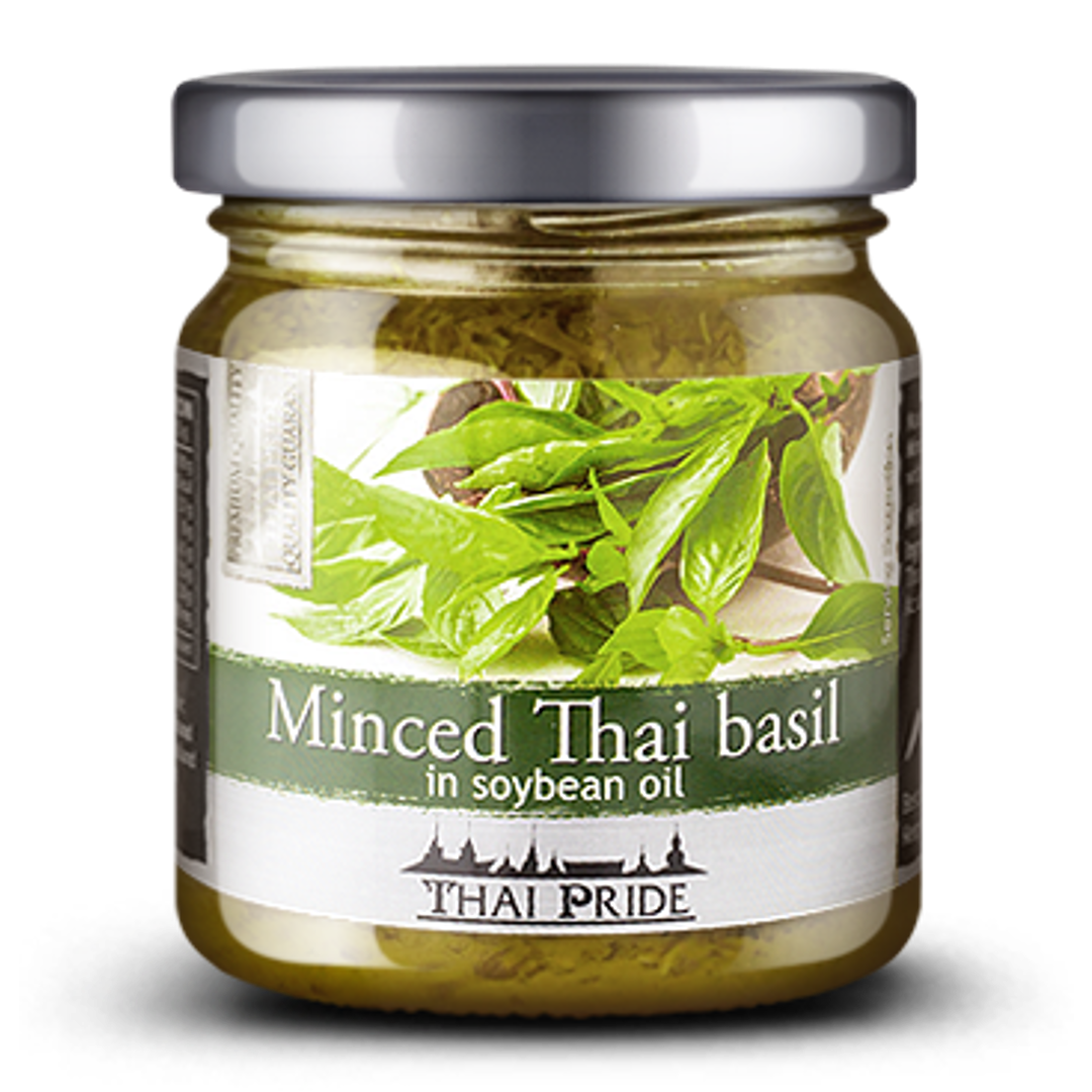 Minced thai basil in soybean oil THAI PRIDE, 175 g