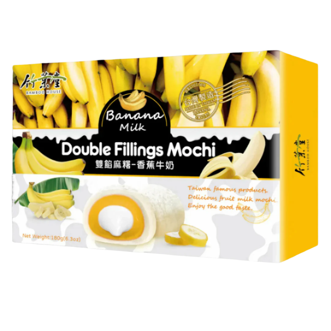 Mochi Double Fillings Banana and Milk BAMBOO HOUSE, 180 g