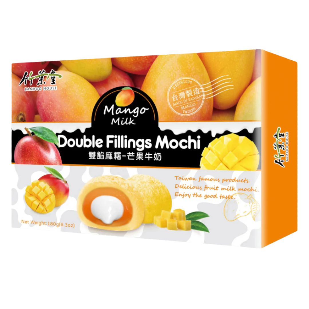 Mochi Double Fillings Mango and Milk BAMBOO HOUSE, 210 g