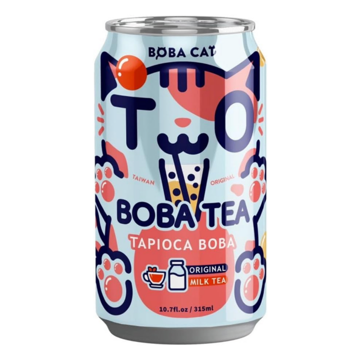 Originali burbulinė pieniška arbata BOBA CAT, 315 ml