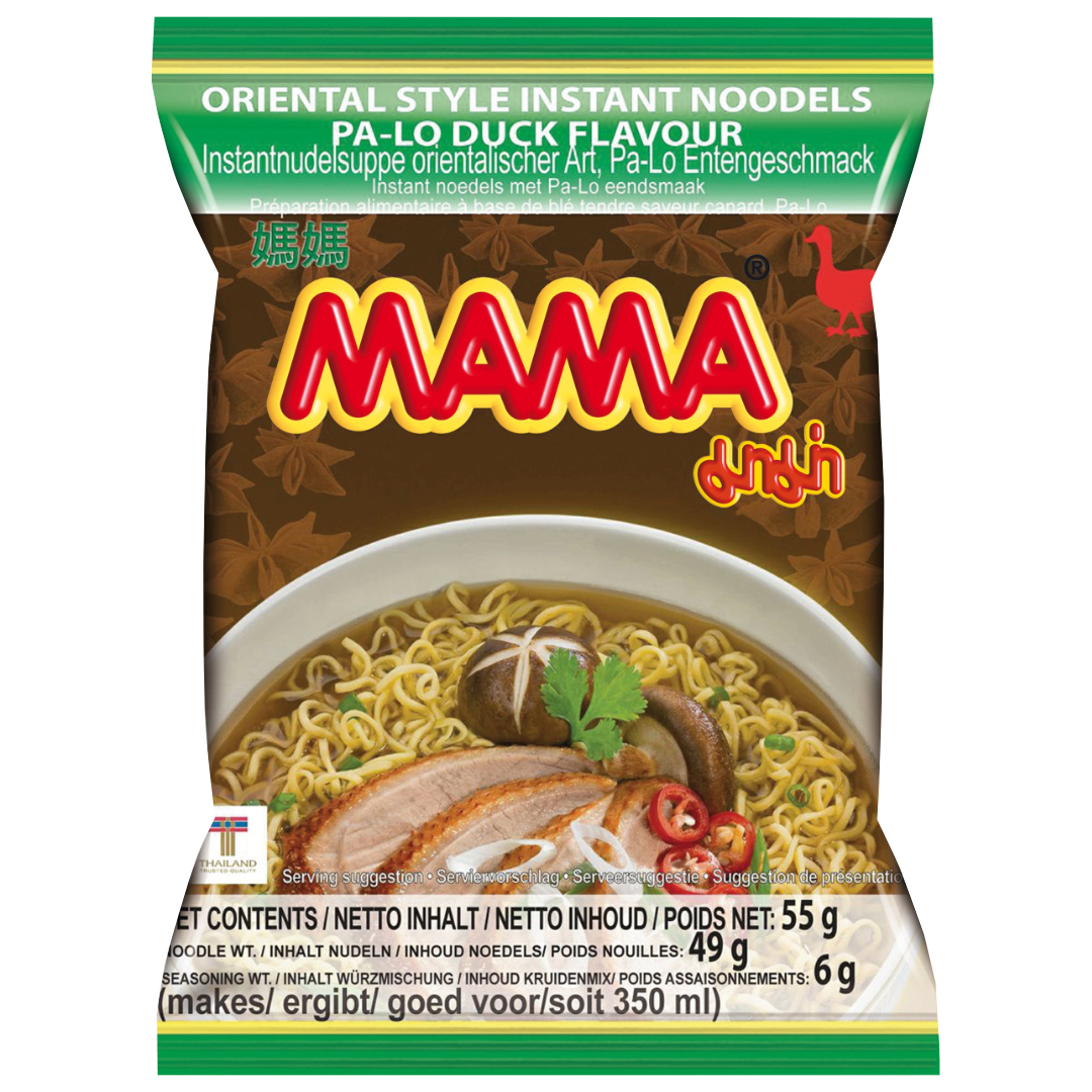 Instant Noodles Pa Lo Duck MAMA, 55 g in a sachet