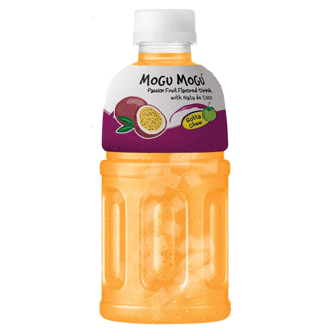Pasiflorų skonio gaivusis gėrimas su nata de coco MOGU MOGU, 320 ml