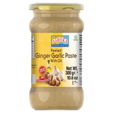Peeled Ginger Garlic Paste in Oil ASHOKA, 300 g in a glass jar