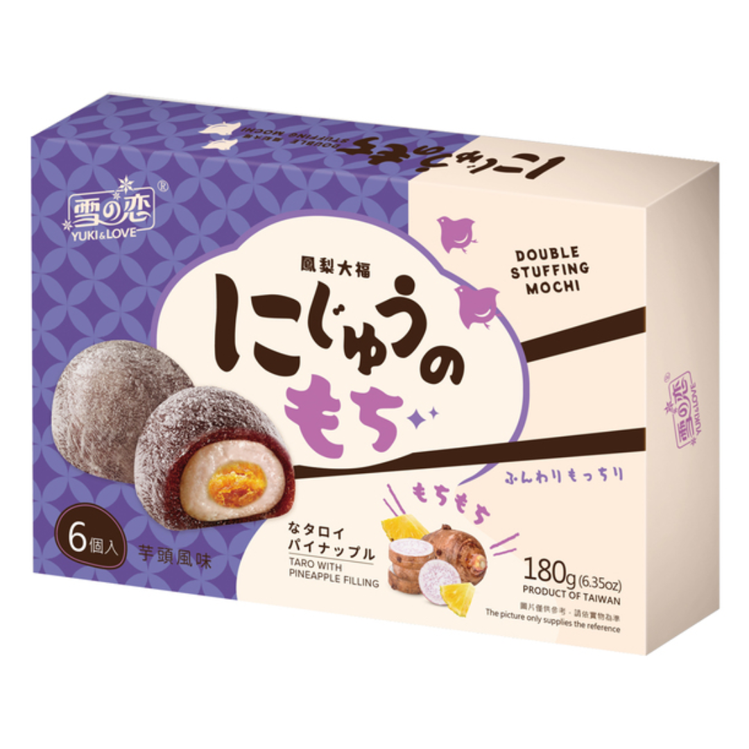 Ananasų ir taro skonio močiai YUKI & LOVE, 180 g