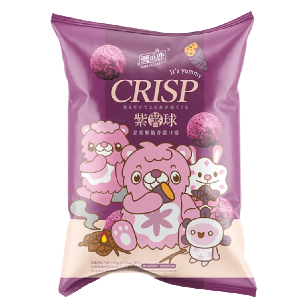 Purple Yam Corn Crackers YUKI & LOVE, 55 g