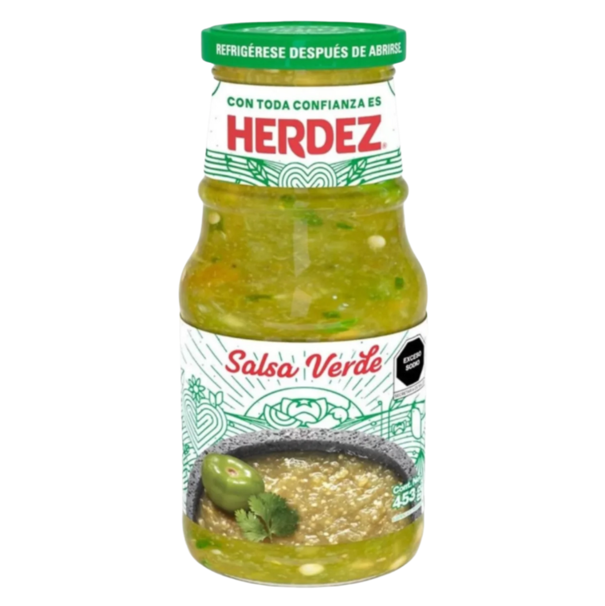 Salsa Verde HERDEZ (Stiklo inde), 453 g