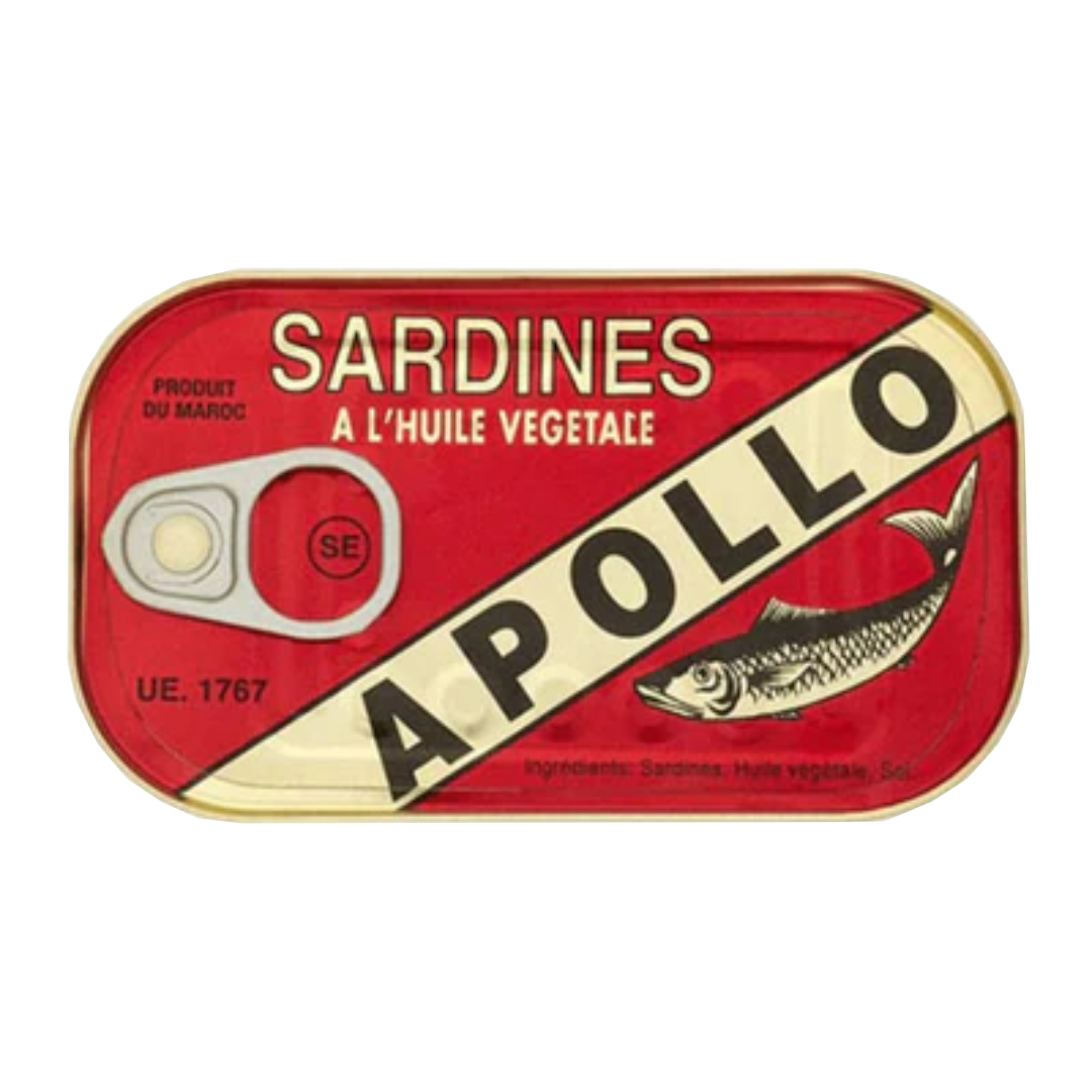 Sardines In Vegetable Oil APOLLO, 125 g tin can
