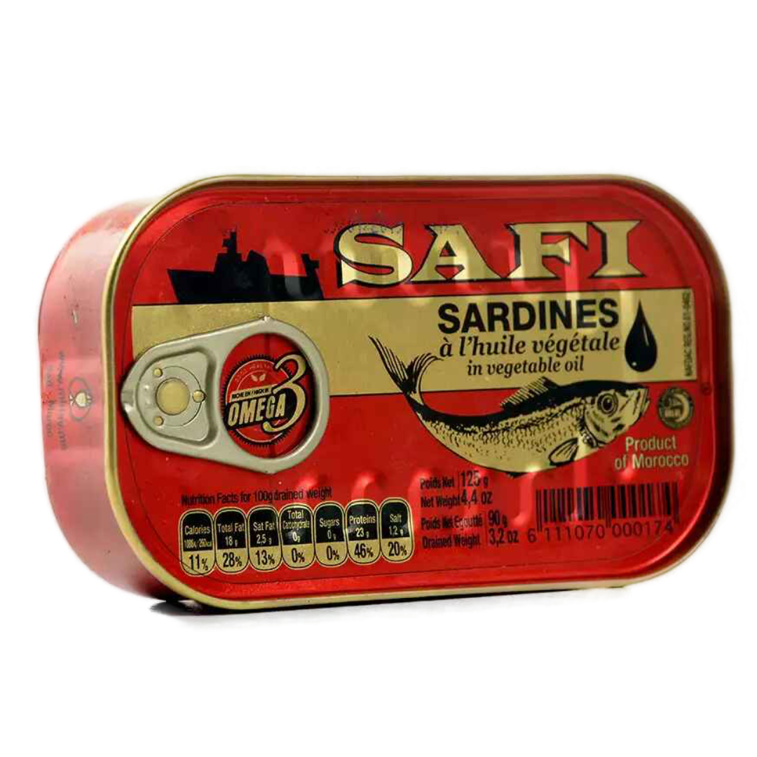 Sardines In Vegetable Oil SAFI, 125 g in a tin can
