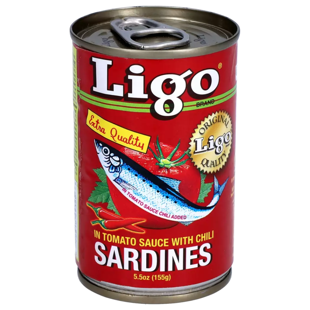 Sardines in Tomato Sauce with Chili LIGO, 155 g in a can