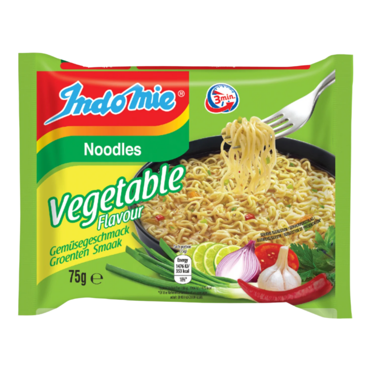 Instant noodles Mi Goreng Vegetable INDOMIE, 75 g