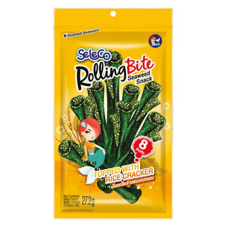 Seaweed Snack Rolls With Rice SELECO, 27 g sachet