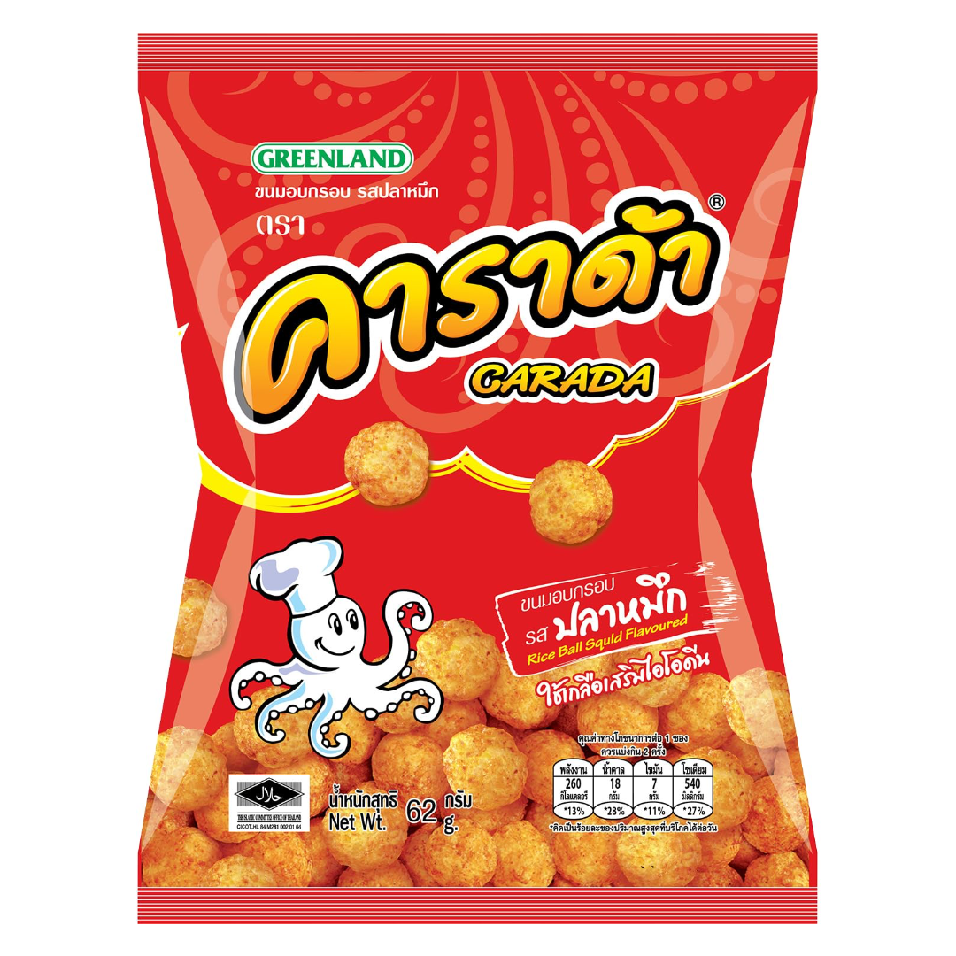 Squid Flavour Rice Balls CARADA, 62 g
