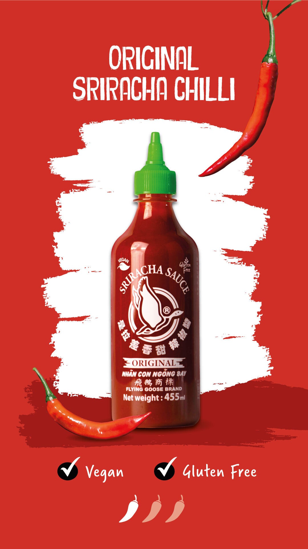 Sriracha Hot Sauce, FLYING GOOSE, 455 ml