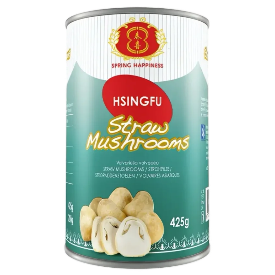 Straw Mushrooms SPRING HAPPINESS, 425 g in a can