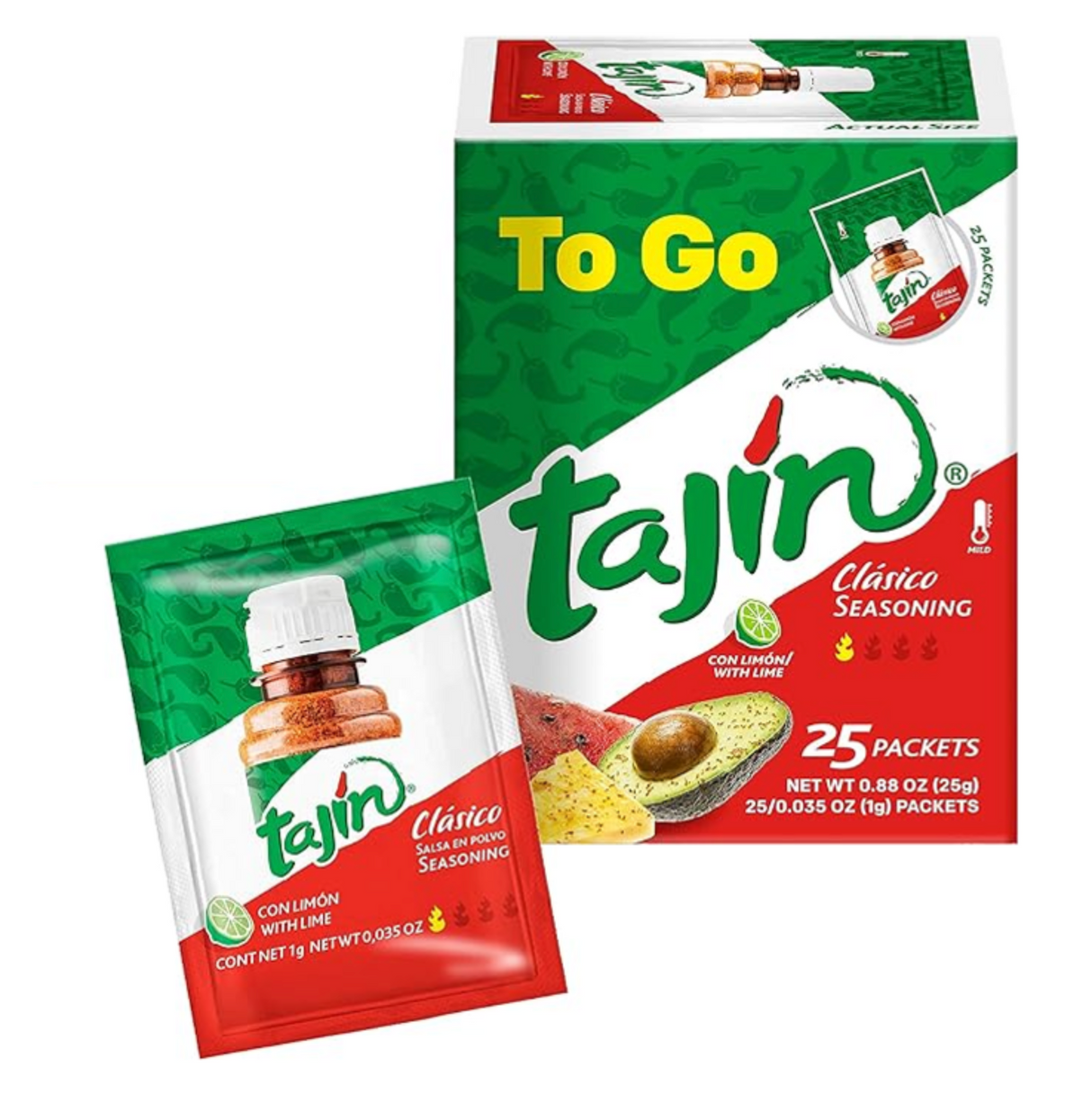 TAJIN Clasico To Go Packets, 25 x 1 g