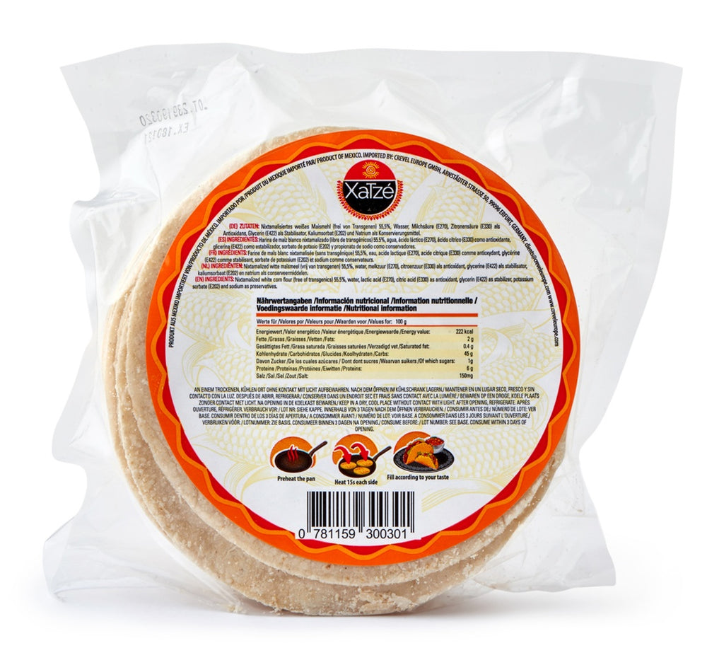 White Corn Tortillas XATZE, 500 g ±14 cm