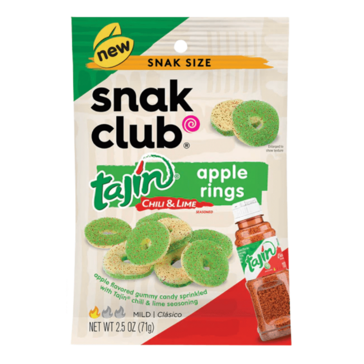 Tajin ir obuolių skonio žiedeliai SNAK CLUB, 71g