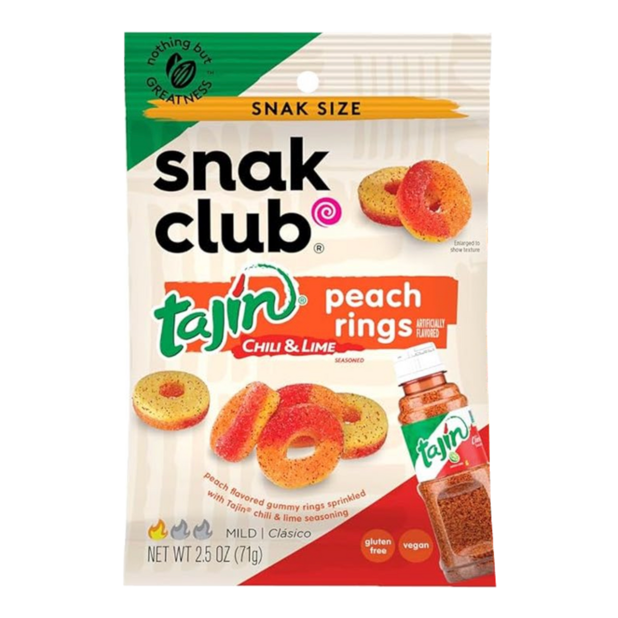 Tajin Peach Rings SNAK CLUB, 71g