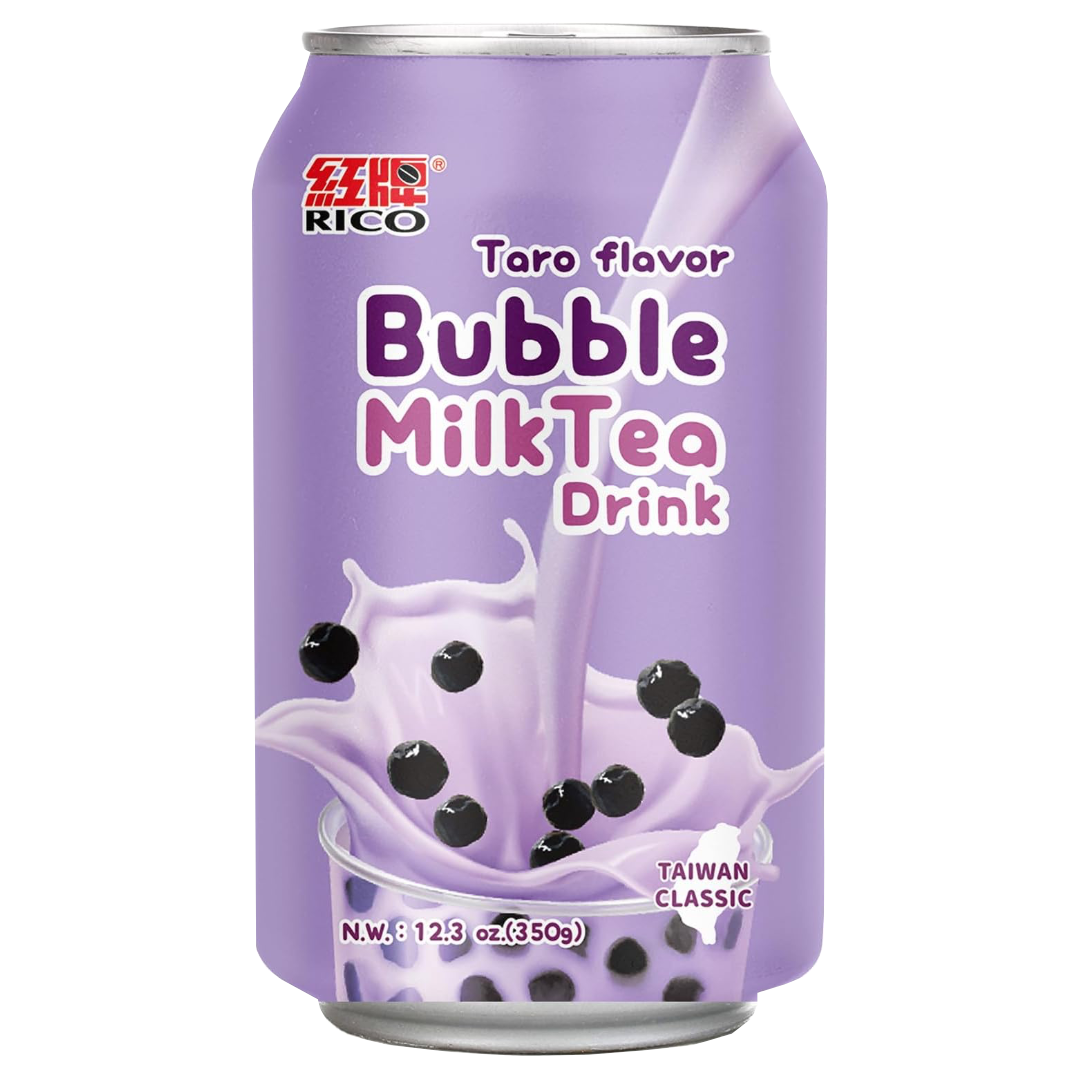 Taro Flavor Bubble Milk Tea RICO, 340 ml in a can