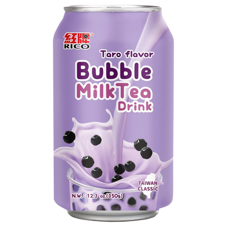 Taro Flavor Bubble Milk Tea RICO, 340 ml in a can