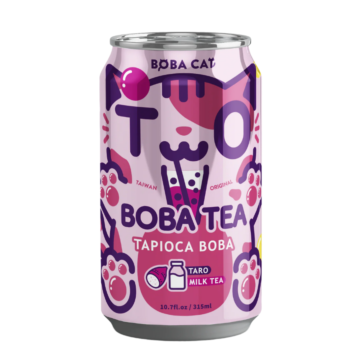 Taro Milk Tea BOBA CAT, 315 ml