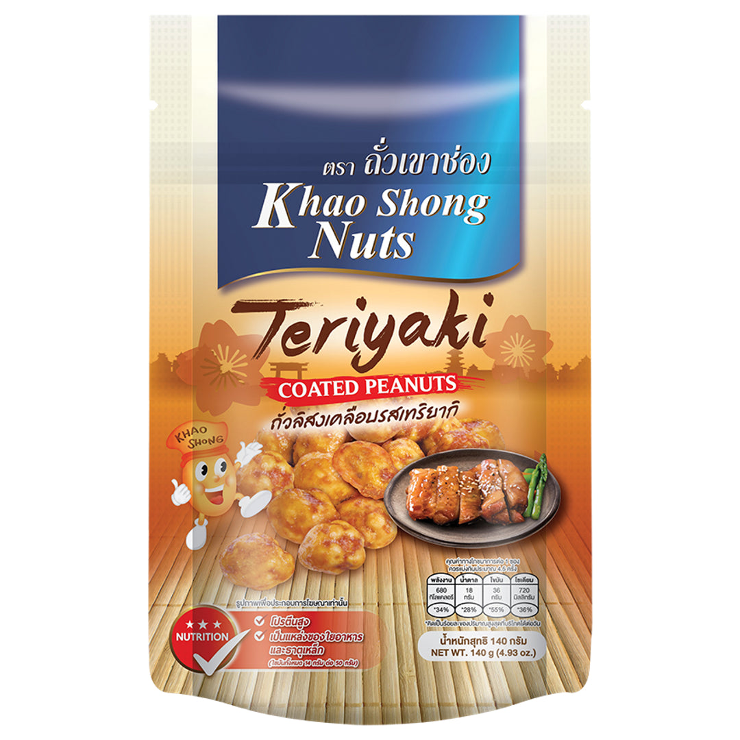 Žemės riešutai su teriyaki apvalkalu KHAO SHONG, 140 g