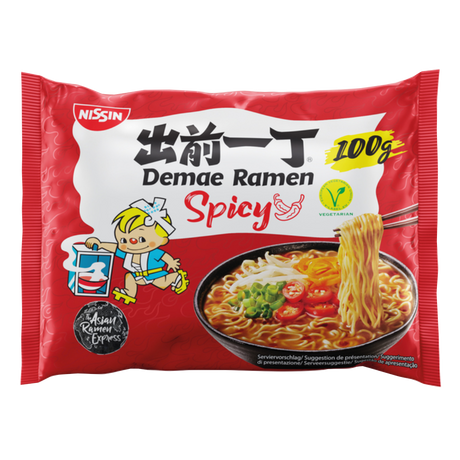 Instant Noodles Demae Ramen Spicy NISSIN, 100 g sachet