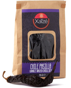 Chile Pasilla (Whole Dried Chillies) XATZE, 30 g