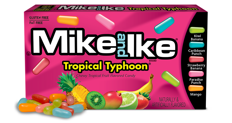 Candy Tropical Typhoon (5 Flavours) MIKE AND IKE, 141 g