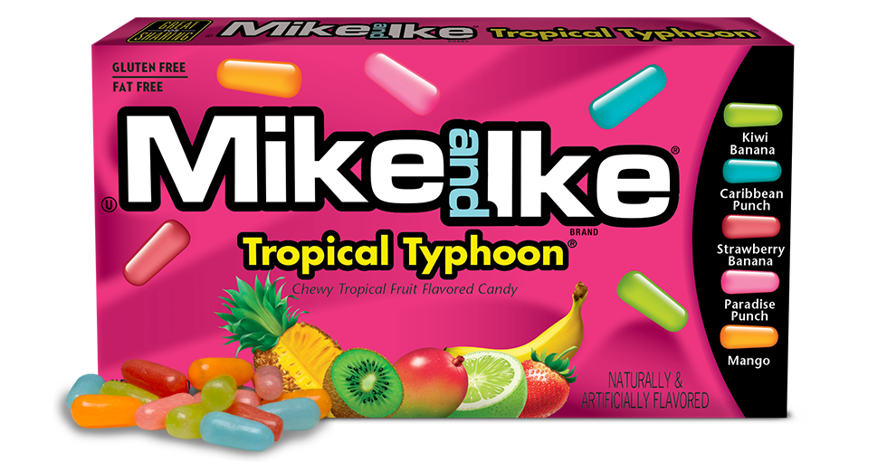 
                
                    Įkelkite vaizdą į galerijos peržiūros priemonę,Saldainiai Tropical Typhoon (5 skoniai) MIKE AND IKE, 141 g
                
            