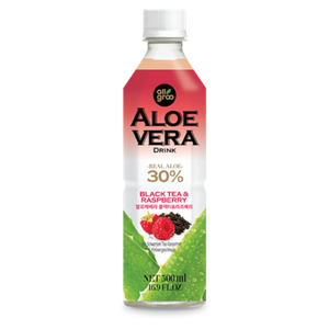 Aloe Vera gėrimas su juodąja arbata ir avietėmis ALLGROO, 500 ml