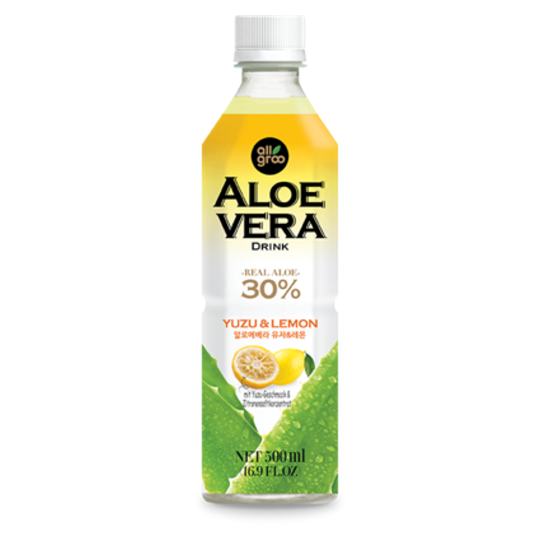 Aloe Vera Drink with Yuzu and Lemon ALLGROO, 500 ml