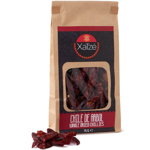 Chile Arbol (Whole Dried Chillies) XATZE, 75 g