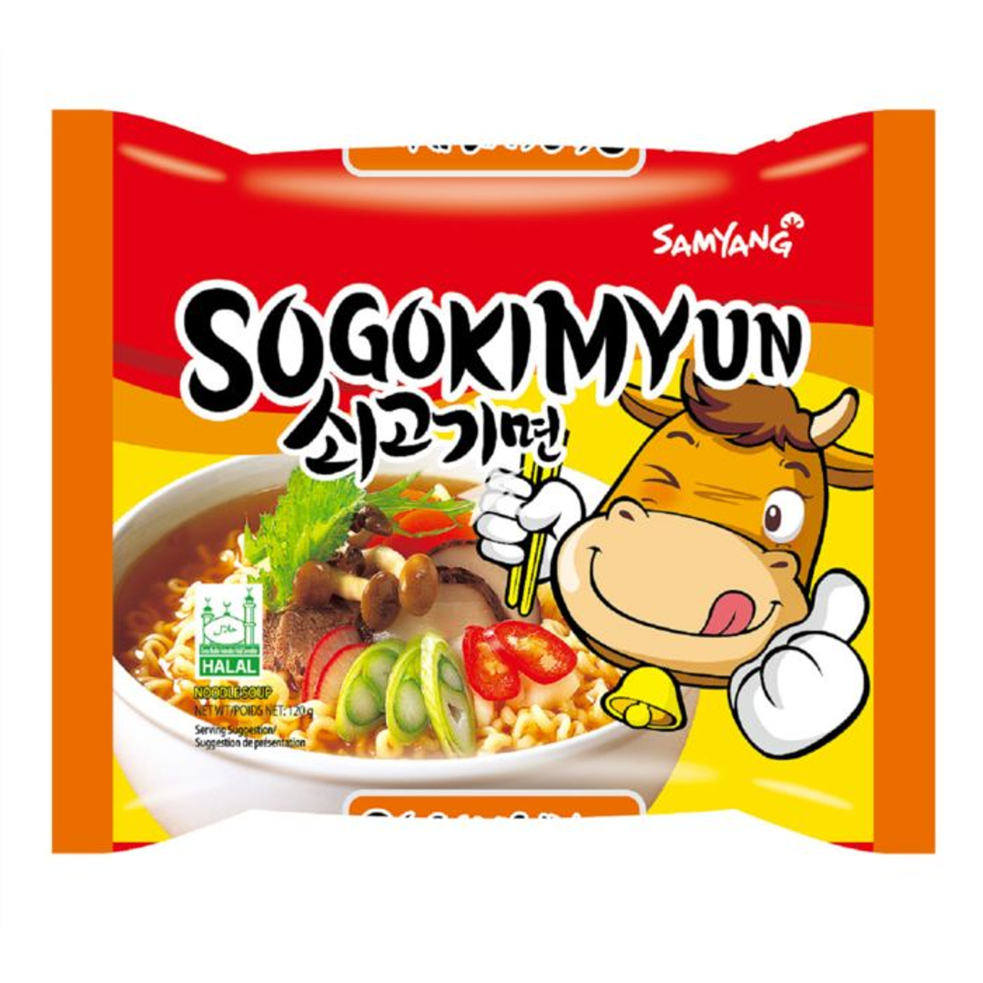 Beef Instant Ramen Sogokimyun SAMYANG, 120 g