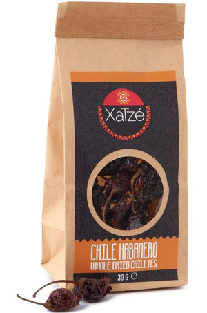 Chile Habanero (Whole Dried Chillies) XATZE, 30 g
