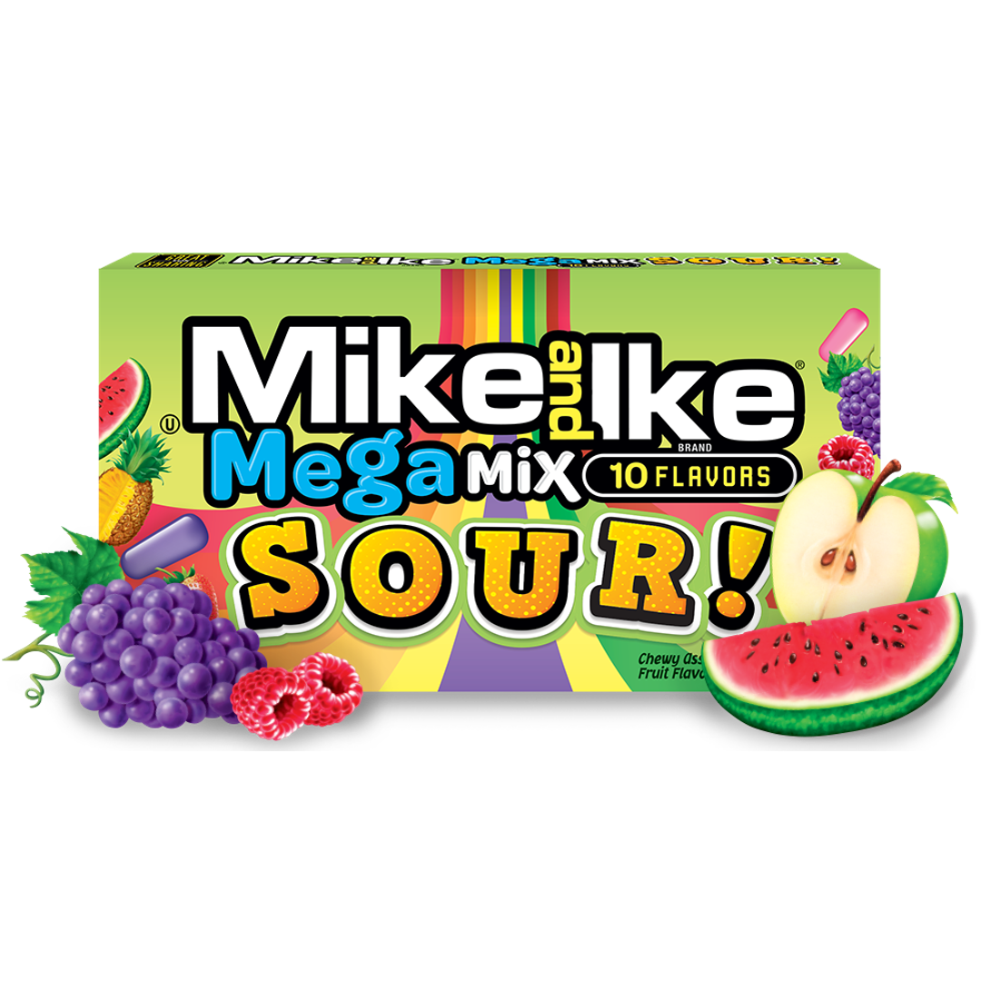 Įvairių skonių saldainiai (10 skonių) MIKE AND IKE, 141 g