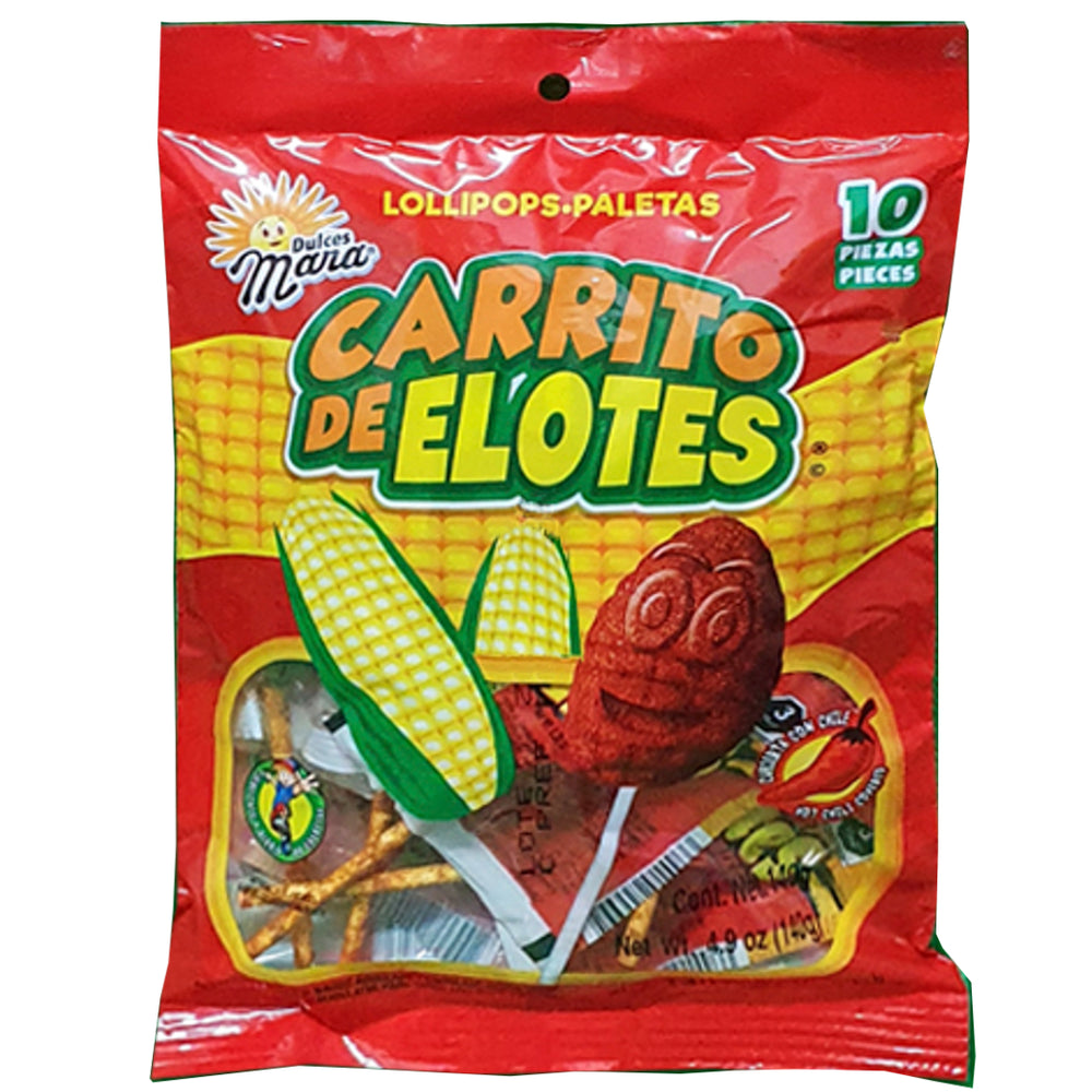 
                
                    Įkelkite vaizdą į galerijos peržiūros priemonę,Chili coated Lollipops Carrito De Elotes DULCES MARA, 10 pcs, 140 g
                
            
