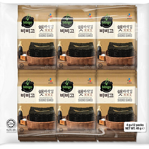 
                
                    Load image into Gallery viewer, Crispy Toasted Seaweed Snack BIBIGO (12 pack), 48 g
                
            