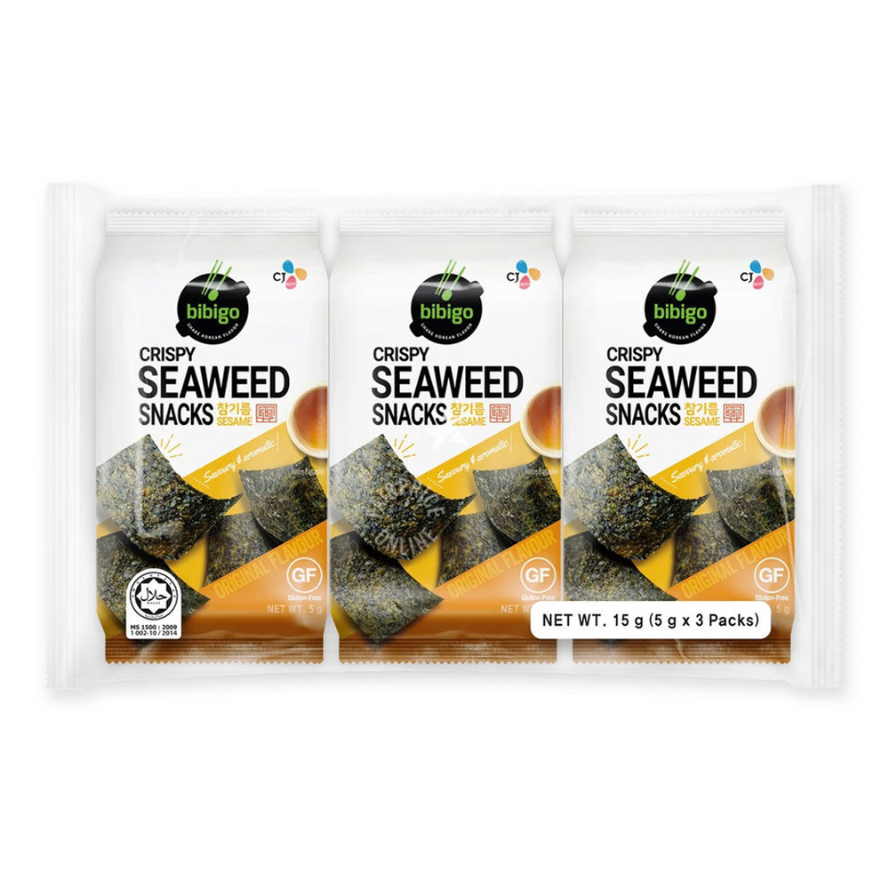Crispy Seaweed Snack (3 pack) BIBIGO, 15g