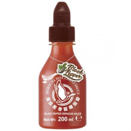 Sriracha su juodaisias pipirais FLYING GOOSE, 200 ml