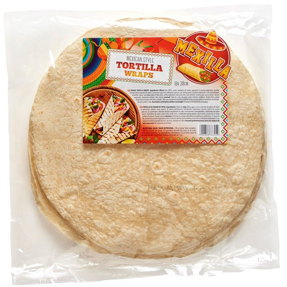 
                
                    Load image into Gallery viewer, Flour Tortillas 18 pcs MEXILLA, 30 cm
                
            