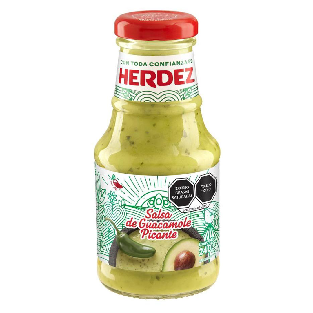 Guacamole Picante (Hot) HERDEZ (In Glass), 240 g