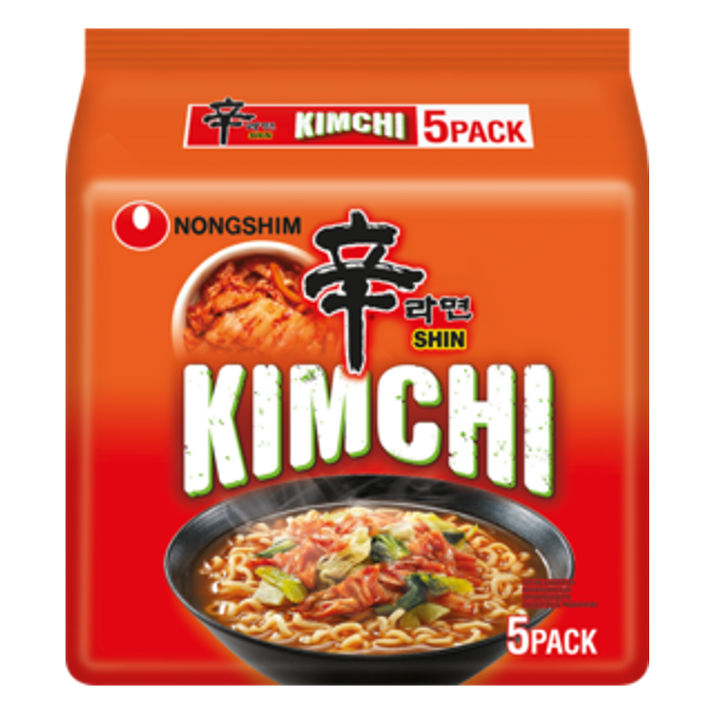 
                
                    Load image into Gallery viewer, Instant Noodles with REAL Kimchi NONGSHIM, 5 pack, 600 g
                
            
