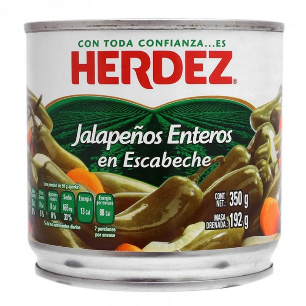 Jalapeno marinated (Whole) HERDEZ, 350 g