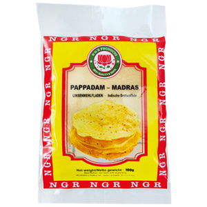 Pappadam (Lentil Flour Flat Cake) NGR India, 100g